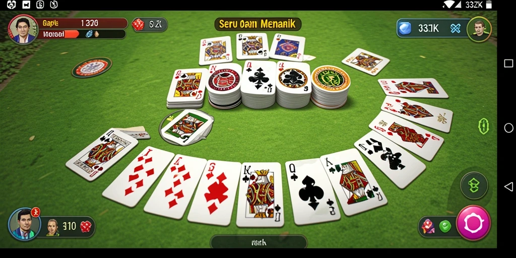Tampilan gameplay seru dalam aplikasi 33ZK permainan Gaple.
