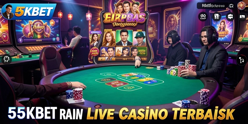 Tampilan gameplay Live Casino yang mendebarkan di 55KBET.
