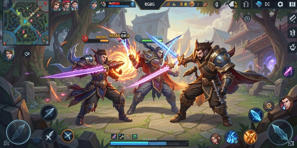 Gameplay seru di arena pertarungan MOBA