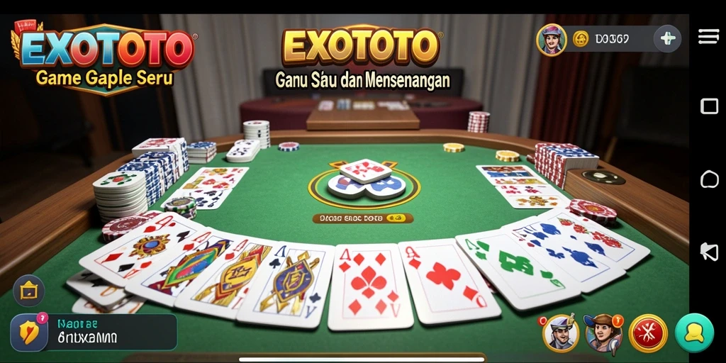 Screenshot menampilkan gameplay seru dalam game Gaple.