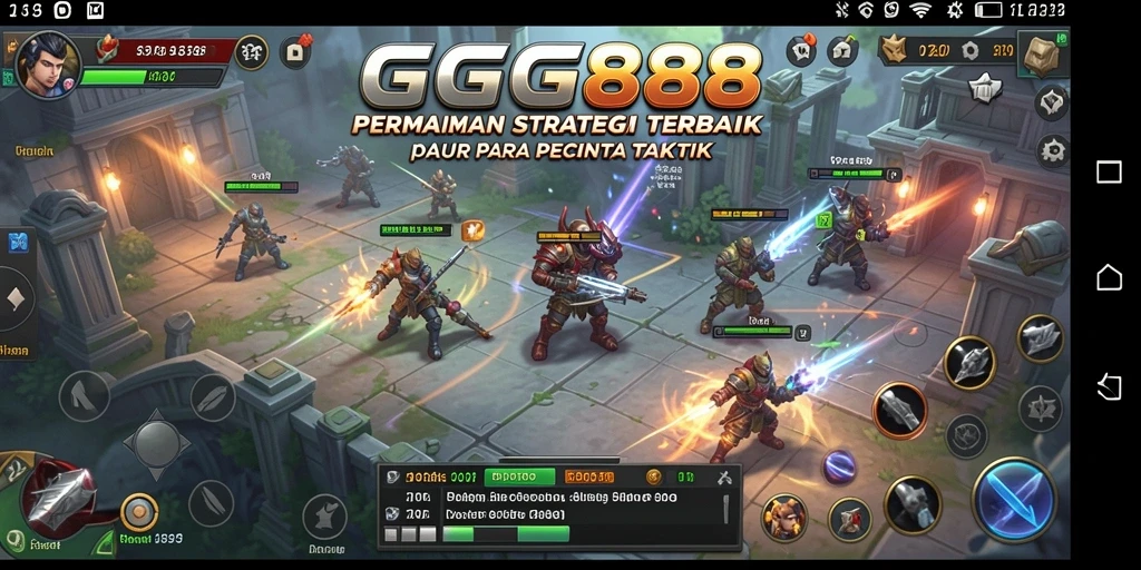 Screenshot utama GGG888 menampilkan aksi intens dalam gameplay strategi.