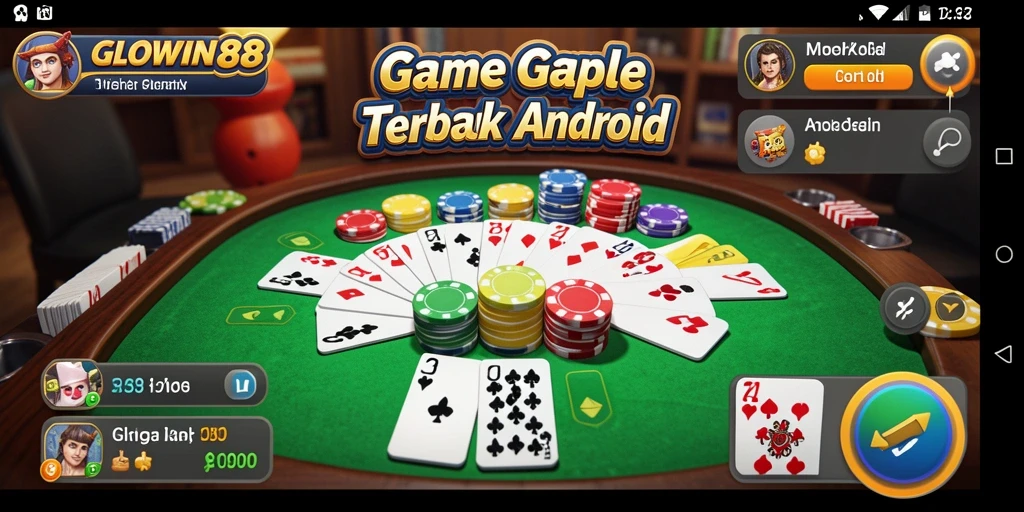 Screenshot gameplay GLOWIN88 yang menampilkan suasana seru bermain Gaple.