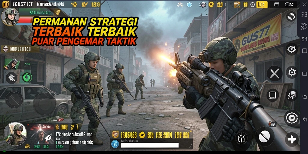 Tampilan gameplay mendebarkan dari GUS77 yang menunjukkan strategi kemenangan.