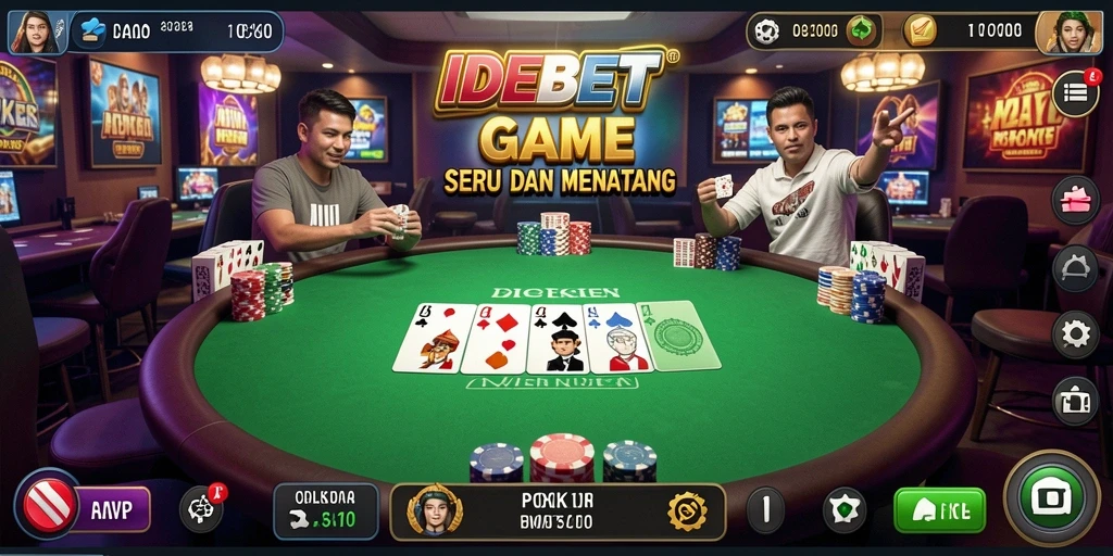 Tampilan gameplay menarik dari IDEBET poker yang mengasyikkan.
