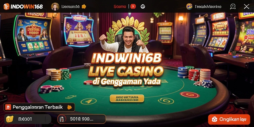 Tampilan menakjubkan dari gameplay Live Casino INDOWIN168.