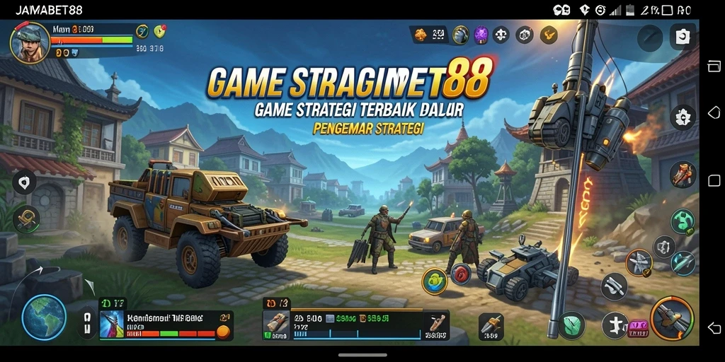 Screenshot utama JAWABET88 menampilkan aksi pertempuran strategis yang menegangkan.