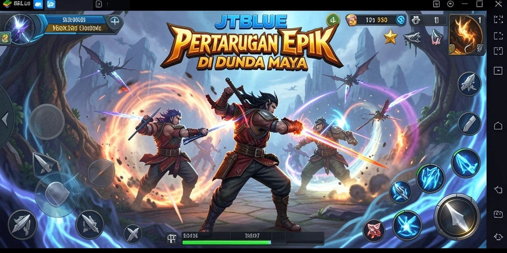 Tampilan permainan JTBLUE yang mendebarkan dalam pertarungan Fighting.