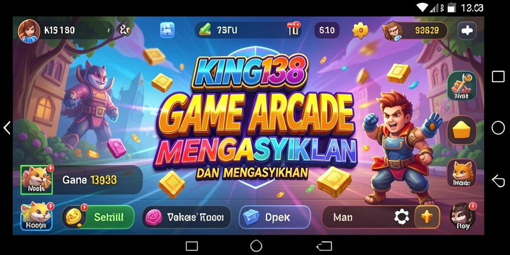 Tangkapan layar KING138 menunjukkan aksi seru dalam permainan Arcade.