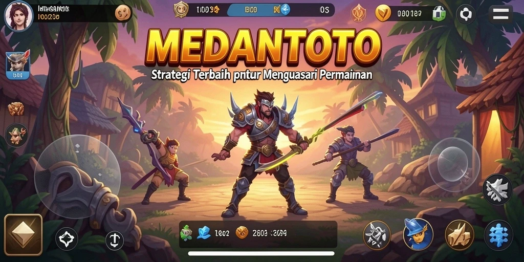 Screenshot gameplay MEDANTOTO yang menampilkan pertempuran strategi yang menegangkan.