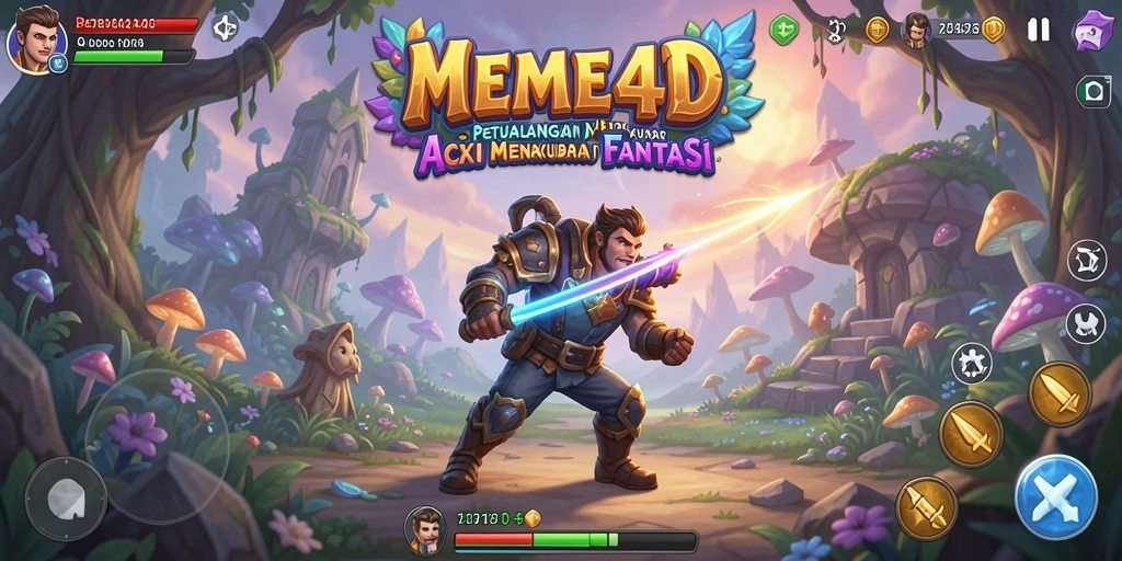 Gameplay menarik dan penuh aksi di dunia fantasi MEME4D.