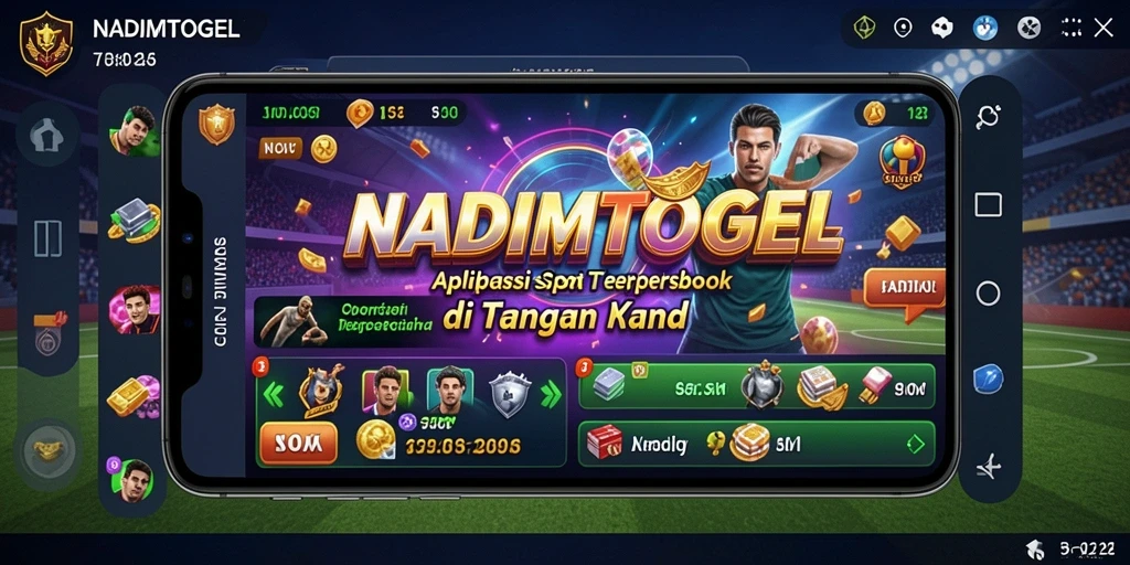 Tampilan layar utama aplikasi NADIMTOGEL dengan opsi taruhan yang jelas.