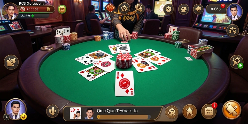 Tampilan gameplay QiuQiu yang seru dan interaktif.