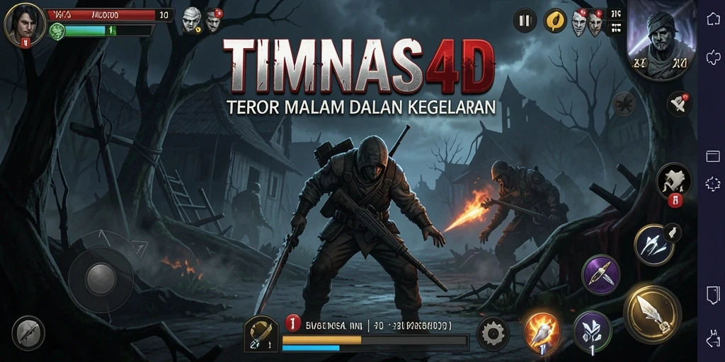 Tangkapan layar gameplay TIMNAS4D dengan suasana mencekam dan penuh teror.