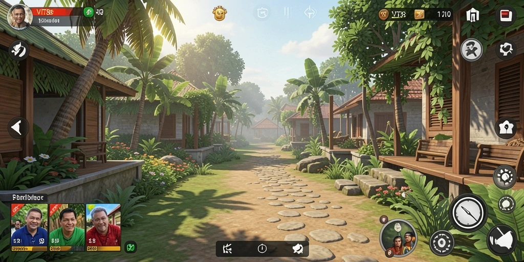 Tampilan gameplay VT38 yang menarik dan penuh warna.