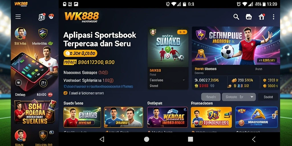 Tampilan gameplay seru dari aplikasi WK888 Sportsbook.
